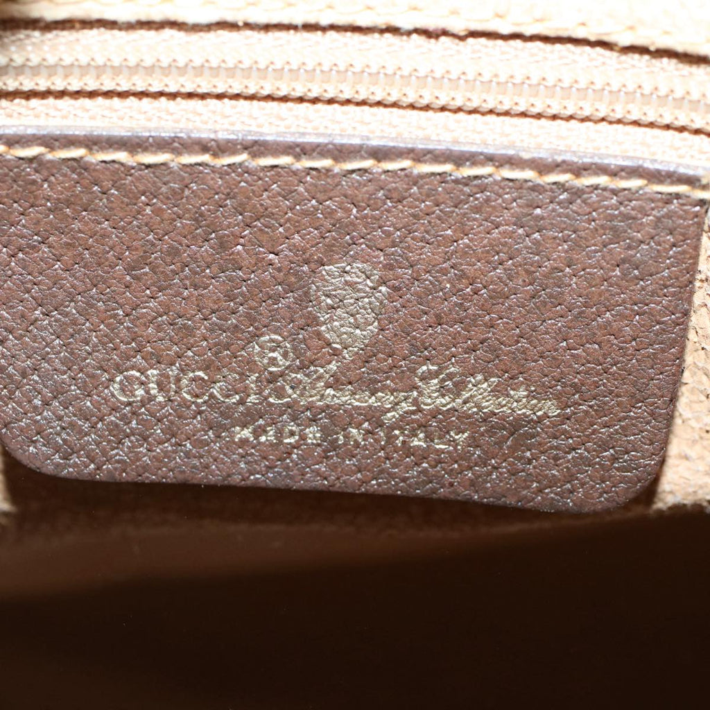 GUCCI GG Supreme Web Sherry Line Boston Bag Beige Red 40 02 007 ar10858