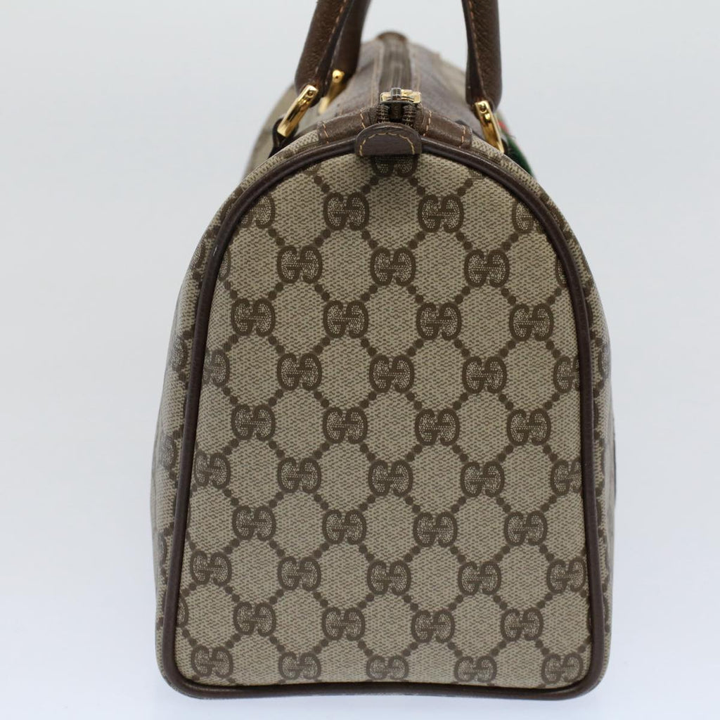 GUCCI GG Supreme Web Sherry Line Boston Bag Beige Red 40 02 007 ar10858