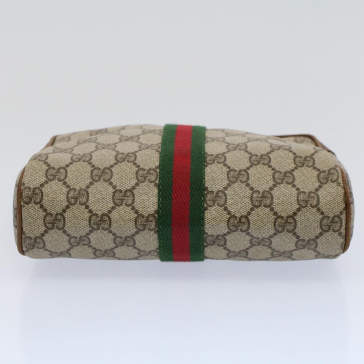 GUCCI GG Supreme Web Sherry Line Clutch Bag Beige Red Green 98 69 ar10859
