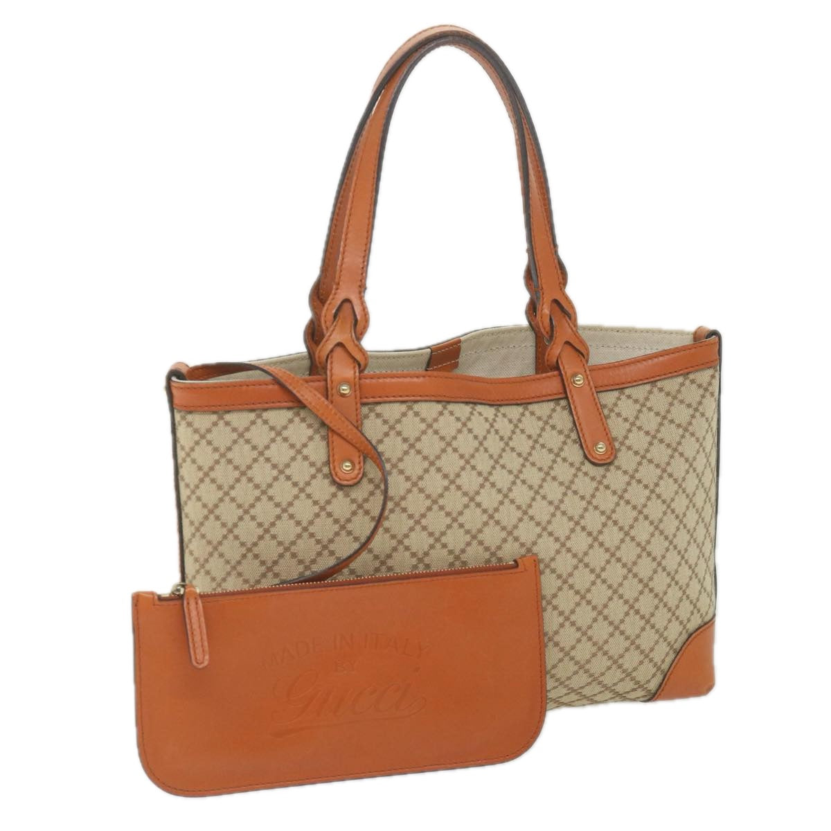 GUCCI Diamante Tote Bag Canvas Beige 269878 ar10867