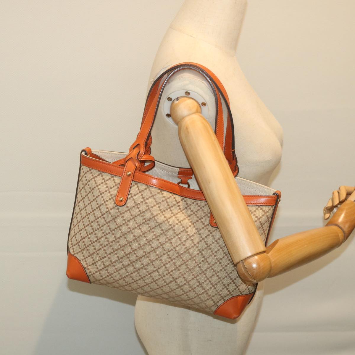 GUCCI Diamante Tote Bag Canvas Beige 269878 ar10867