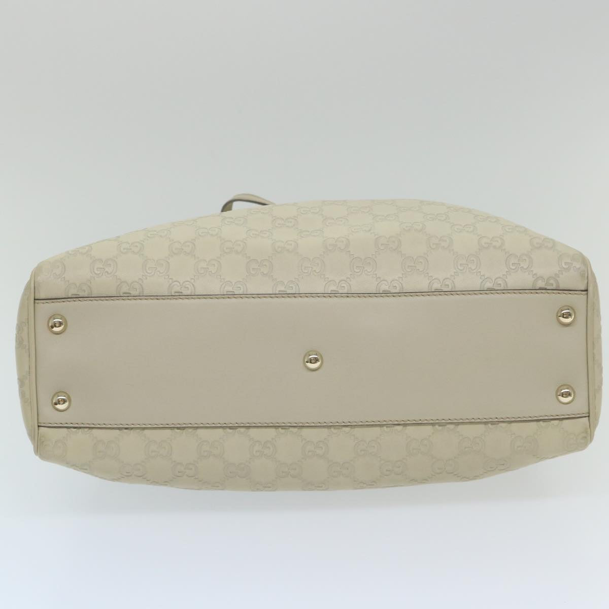 GUCCI GG Canvas Guccissima Shoulder Bag White 170582 ar10868