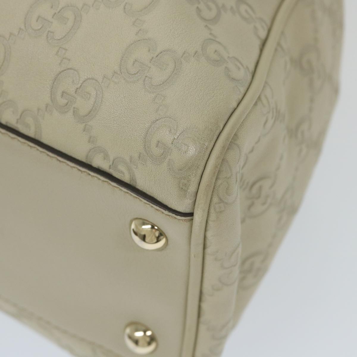 GUCCI GG Canvas Guccissima Shoulder Bag White 170582 ar10868