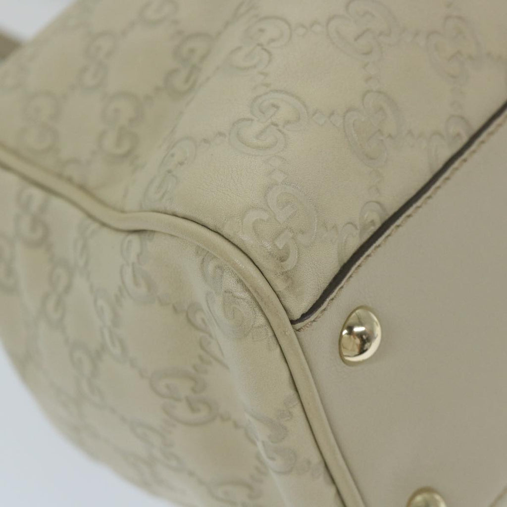 GUCCI GG Canvas Guccissima Shoulder Bag White 170582 ar10868