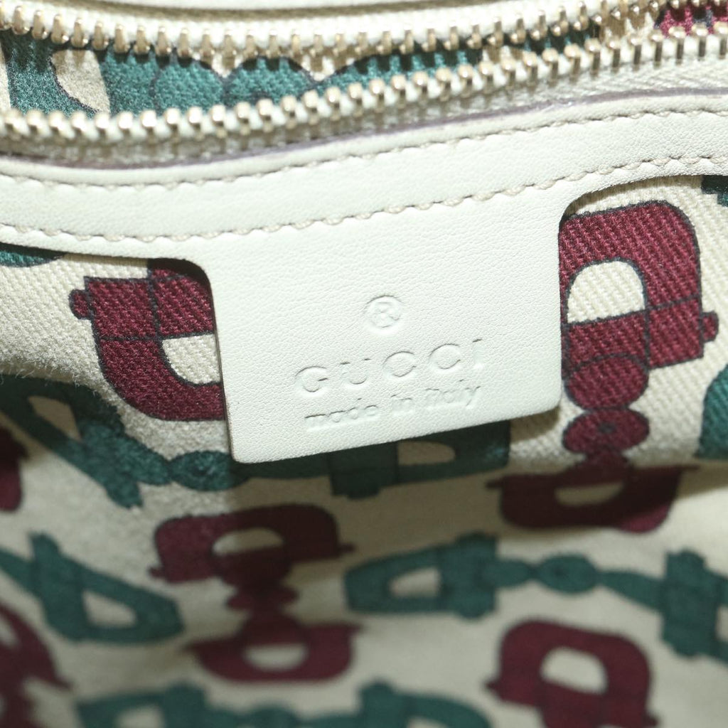 GUCCI GG Canvas Guccissima Shoulder Bag White 170582 ar10868