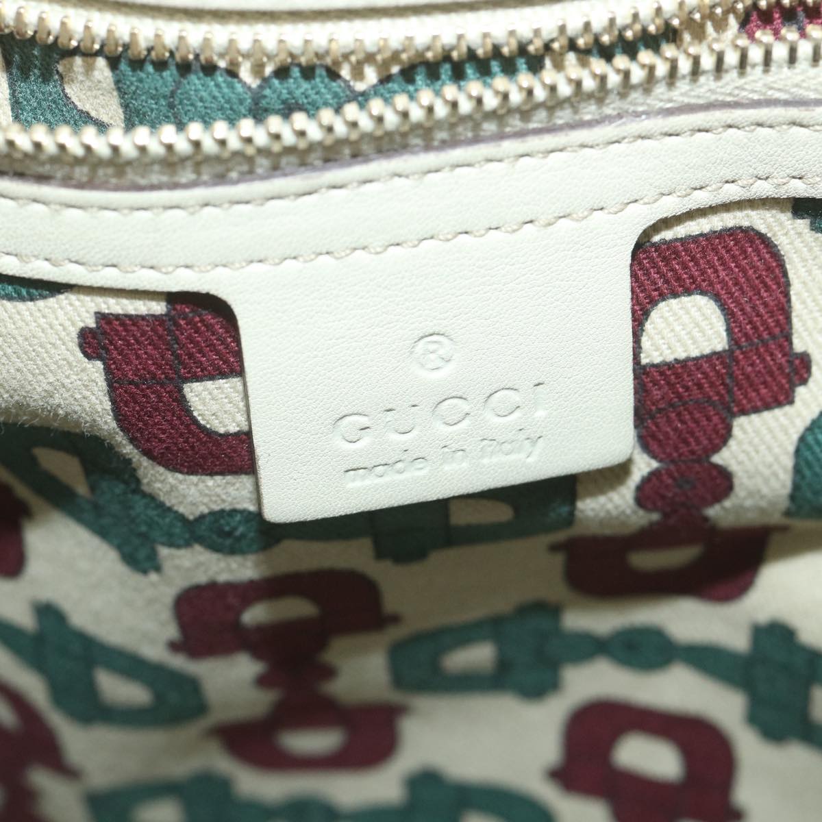GUCCI GG Canvas Guccissima Shoulder Bag White 170582 ar10868