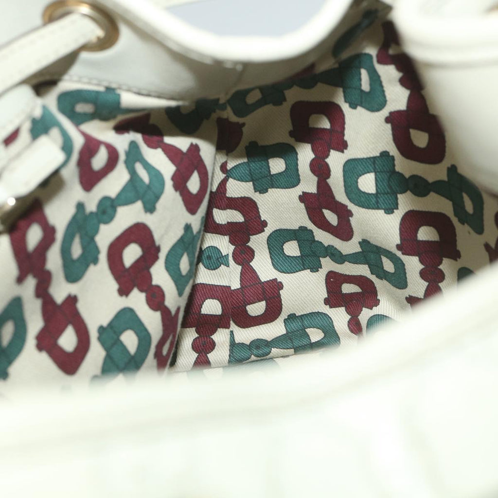 GUCCI GG Canvas Guccissima Shoulder Bag White 170582 ar10868