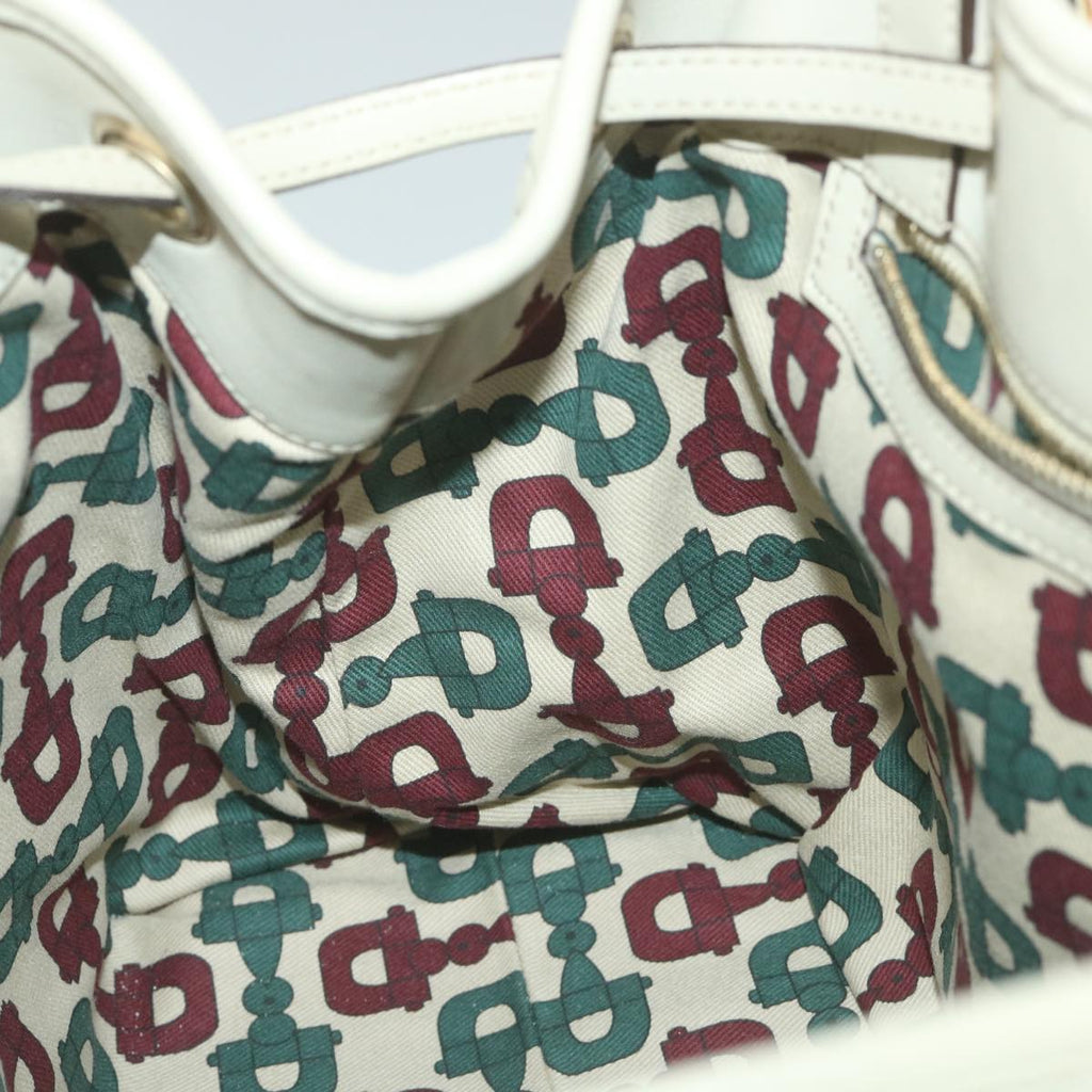 GUCCI GG Canvas Guccissima Shoulder Bag White 170582 ar10868