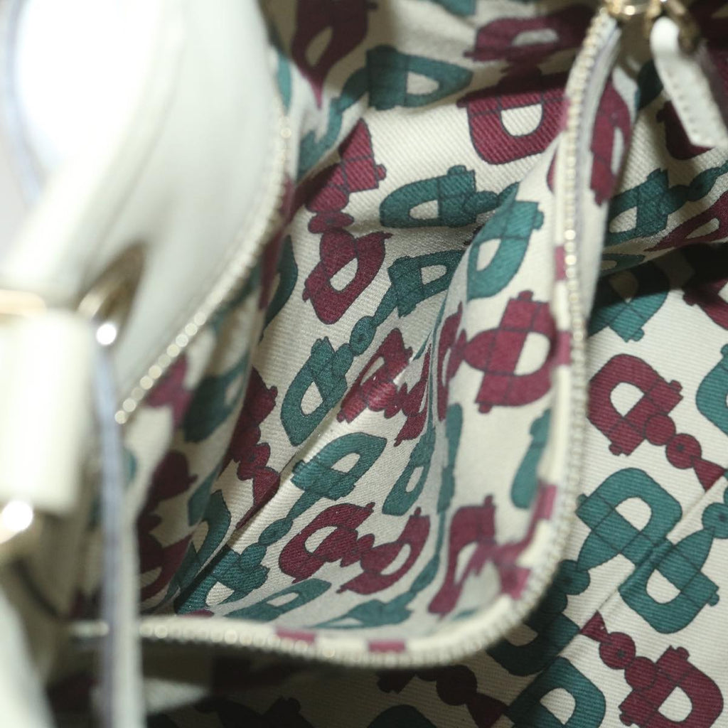 GUCCI GG Canvas Guccissima Shoulder Bag White 170582 ar10868