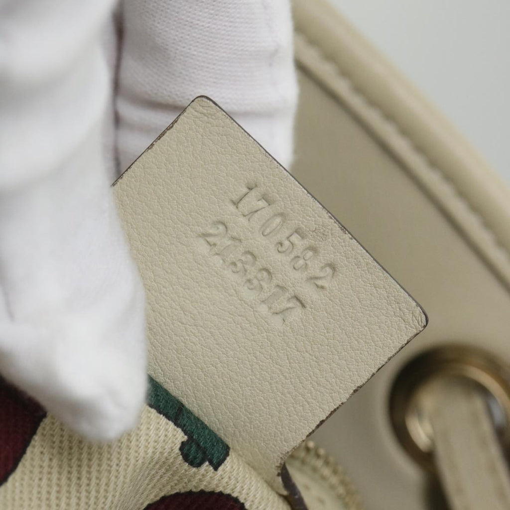 GUCCI GG Canvas Guccissima Shoulder Bag White 170582 ar10868