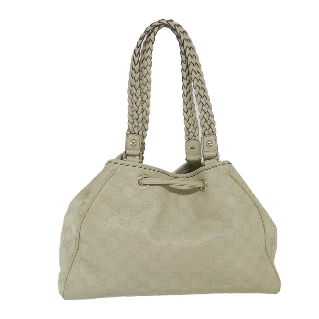 GUCCI GG Canvas Guccissima Shoulder Bag White 170582 ar10868