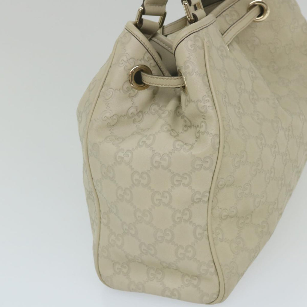 GUCCI GG Canvas Guccissima Shoulder Bag White 170582 ar10868