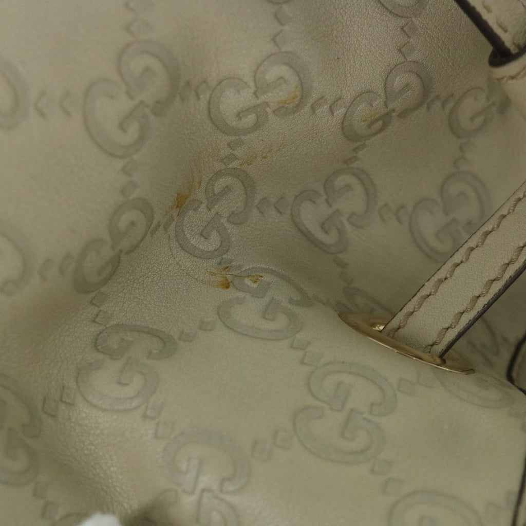 GUCCI GG Canvas Guccissima Shoulder Bag White 170582 ar10868