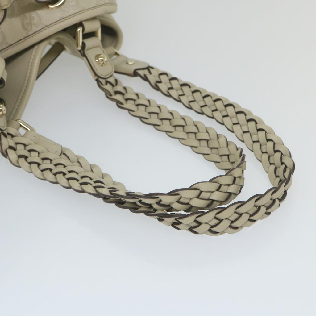 GUCCI GG Canvas Guccissima Shoulder Bag White 170582 ar10868