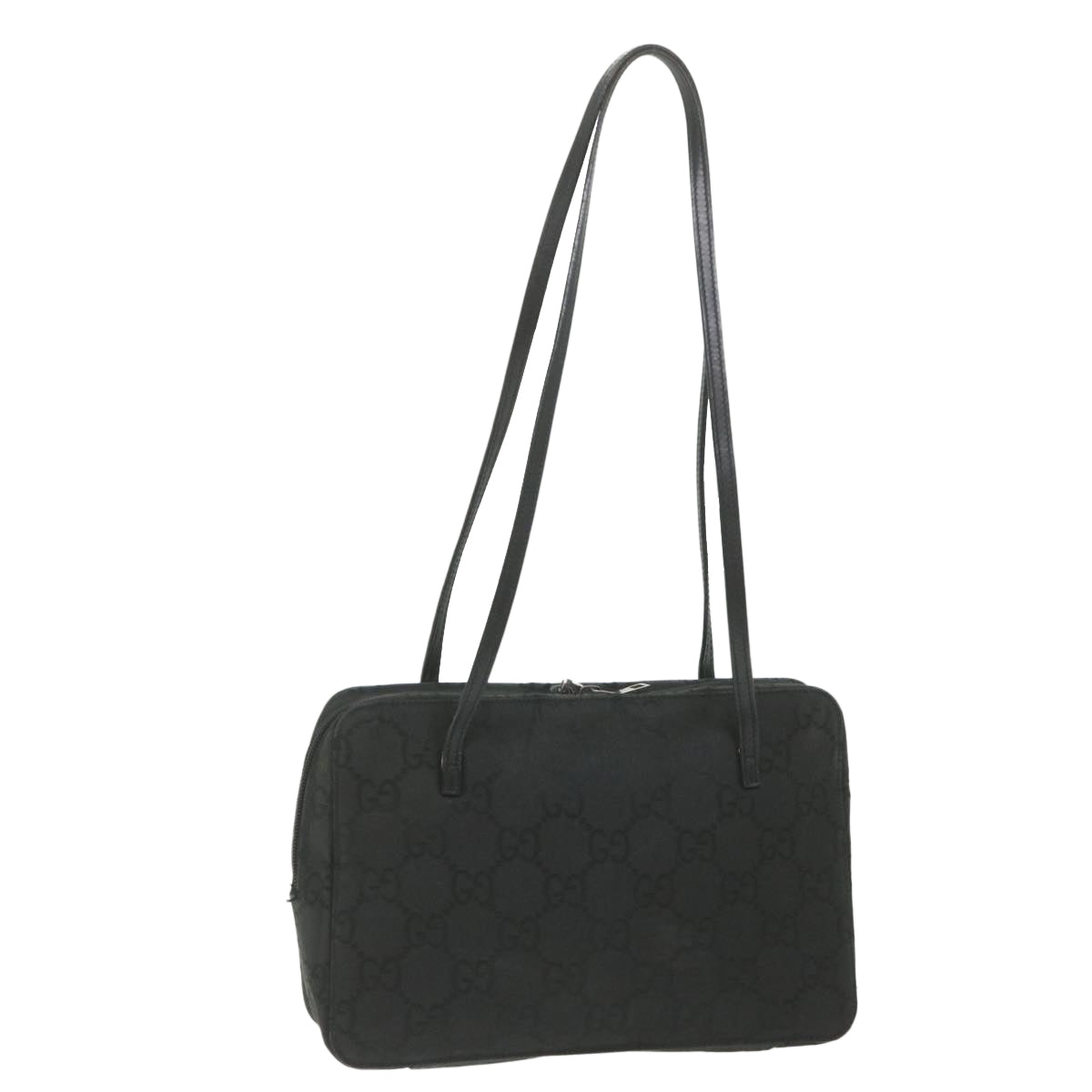 GUCCI GG Canvas Shoulder Bag Black 001 2058 ar10869