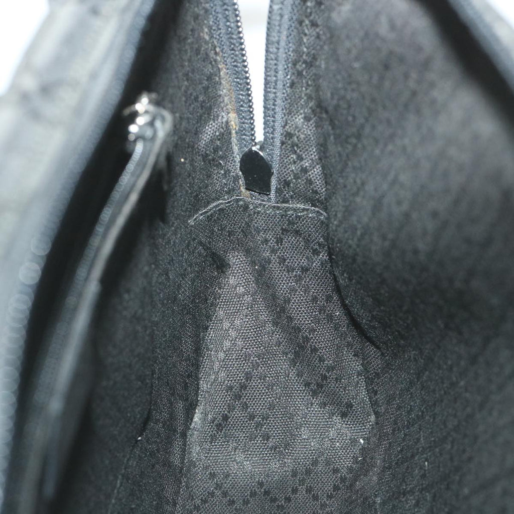 GUCCI GG Canvas Shoulder Bag Black 001 2058 ar10869