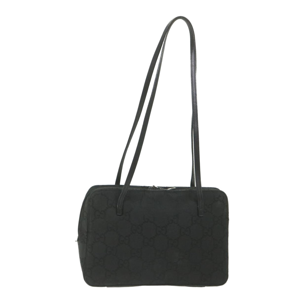 GUCCI GG Canvas Shoulder Bag Black 001 2058 ar10869