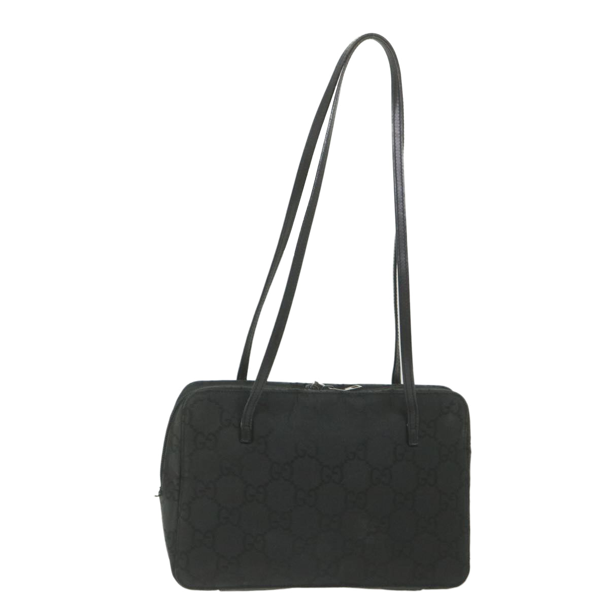 GUCCI GG Canvas Shoulder Bag Black 001 2058 ar10869