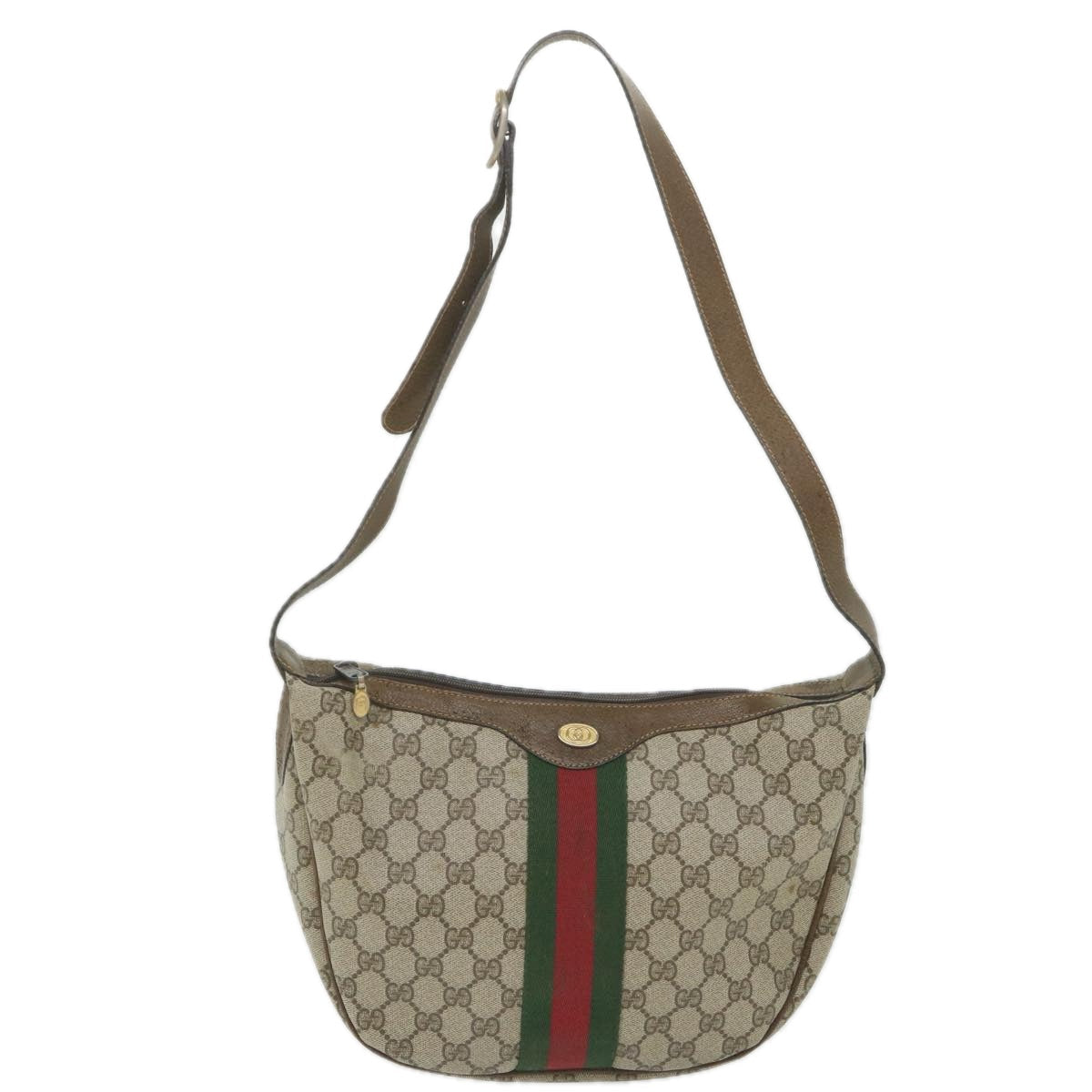 GUCCI GG Supreme Web Sherry Line Shoulder Bag Beige Red 001 3840 5 ar10877