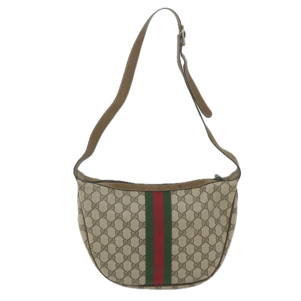 GUCCI GG Supreme Web Sherry Line Shoulder Bag Beige Red 001 3840 5 ar10877