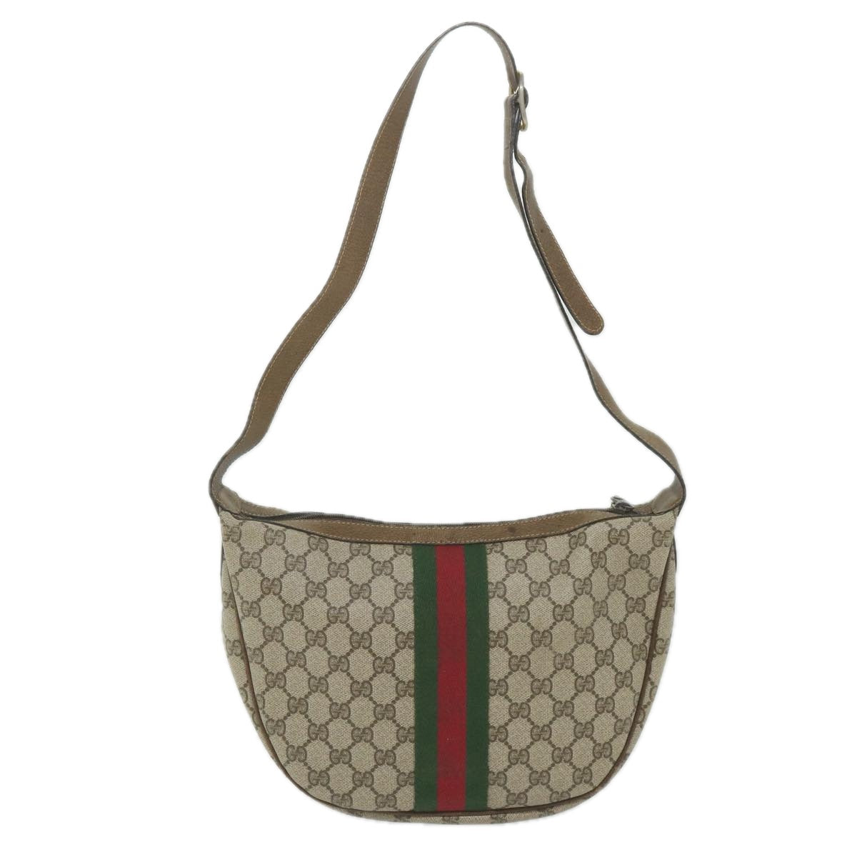 GUCCI GG Supreme Web Sherry Line Shoulder Bag Beige Red 001 3840 5 ar10877