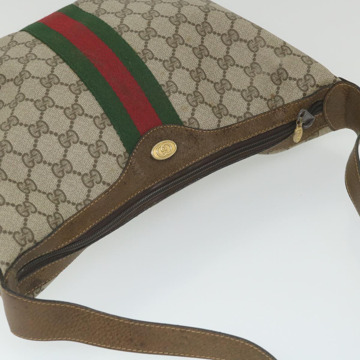 GUCCI GG Supreme Web Sherry Line Shoulder Bag Beige Red 001 3840 5 ar10877