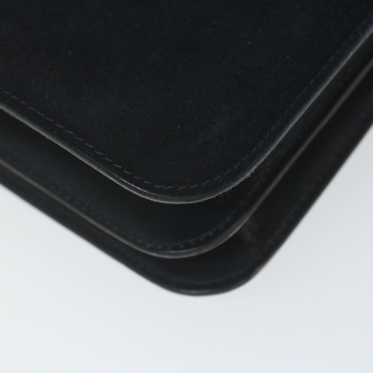 GUCCI Hand Bag Suede Navy ar10880