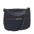 GUCCI Micro GG Canvas Shoulder Bag Navy Red ar10882