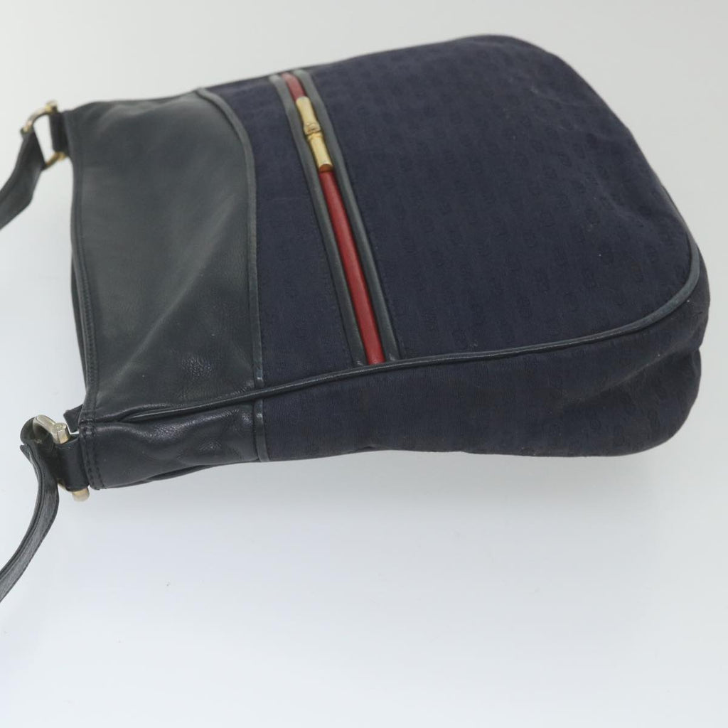 GUCCI Micro GG Canvas Shoulder Bag Navy Red ar10882