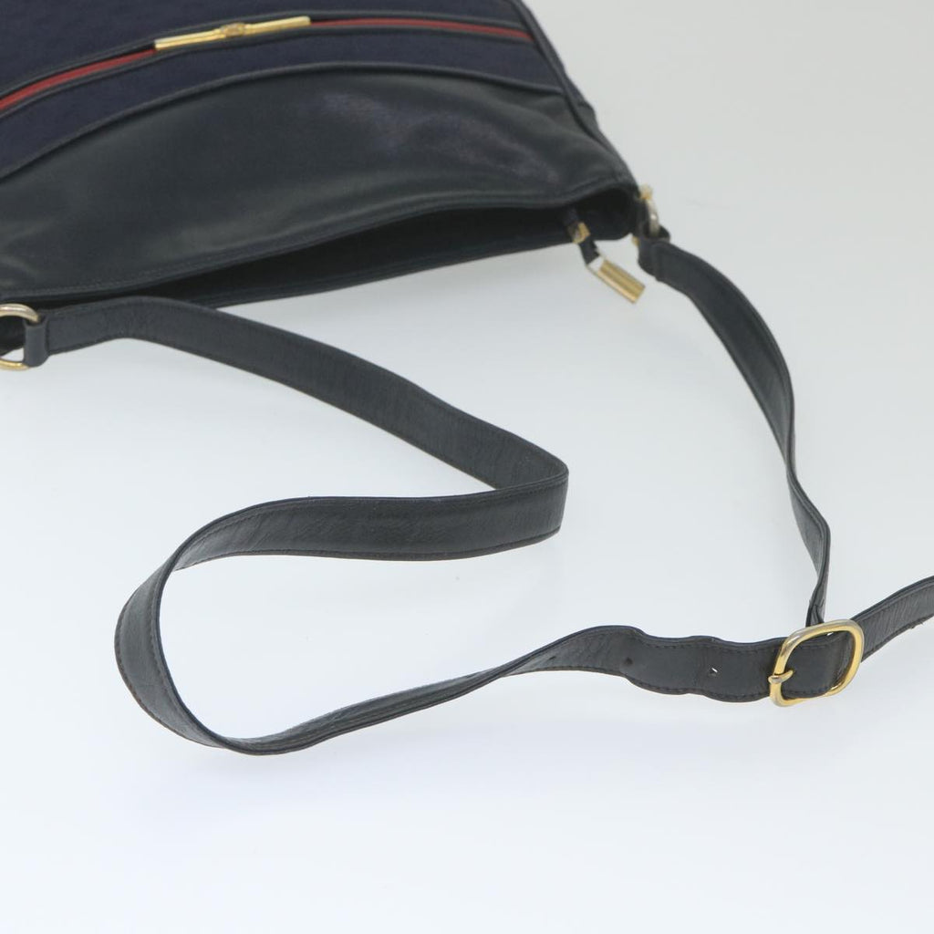 GUCCI Micro GG Canvas Shoulder Bag Navy Red ar10882