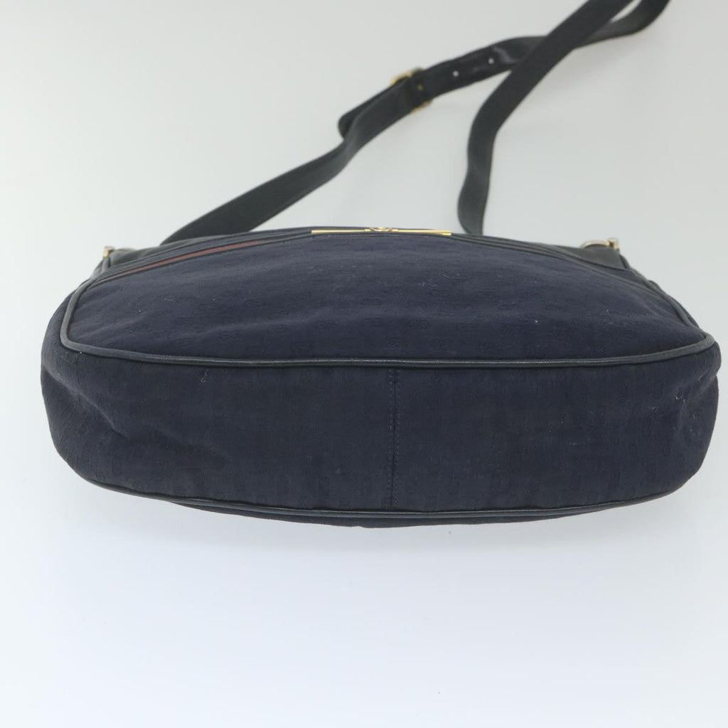 GUCCI Micro GG Canvas Shoulder Bag Navy Red ar10882