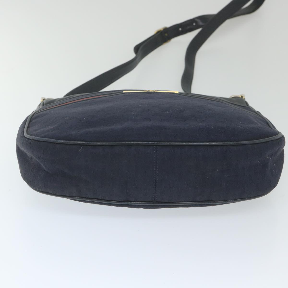 GUCCI Micro GG Canvas Shoulder Bag Navy Red ar10882