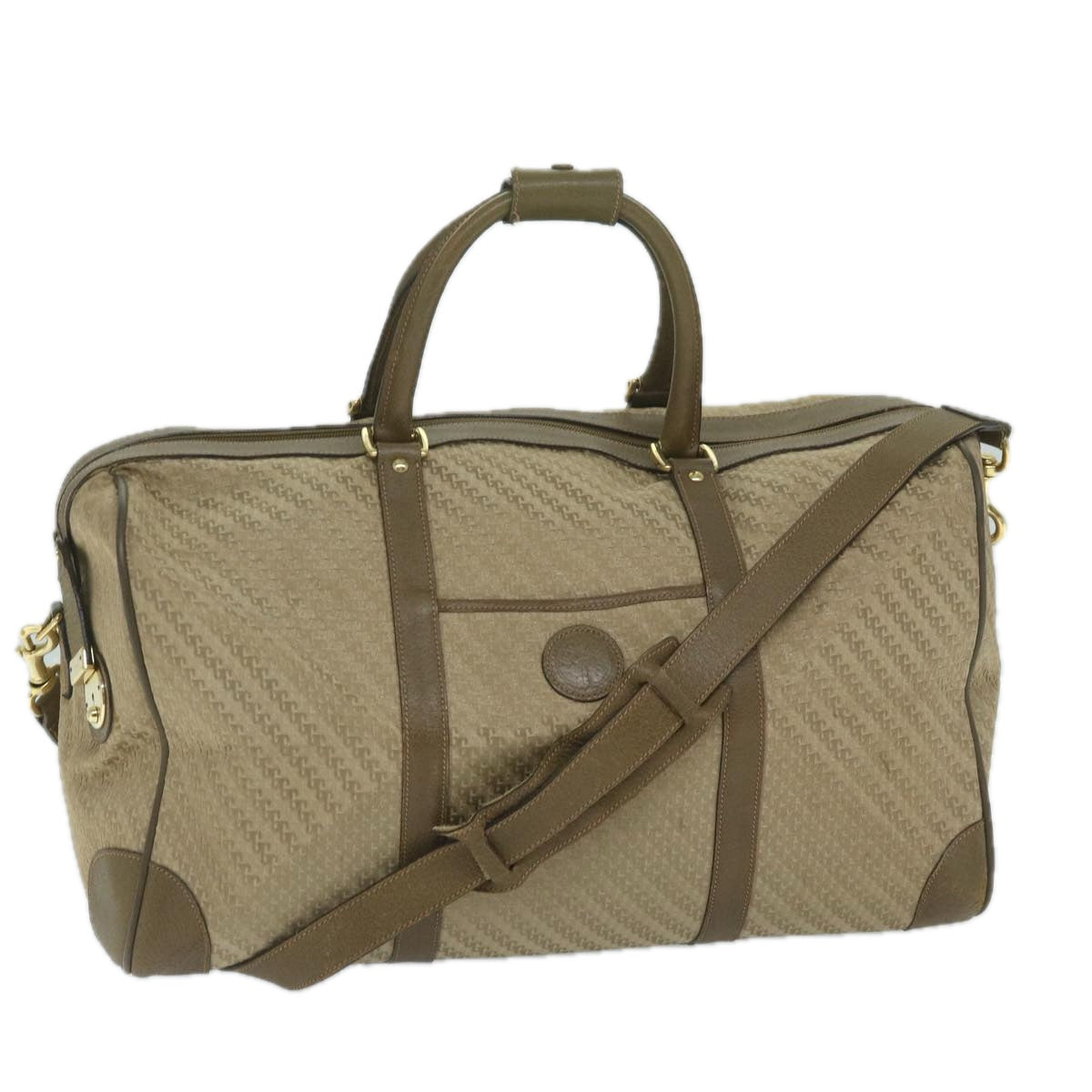 GUCCI Boston Bag Canvas Beige 012 123 3604 ar10892