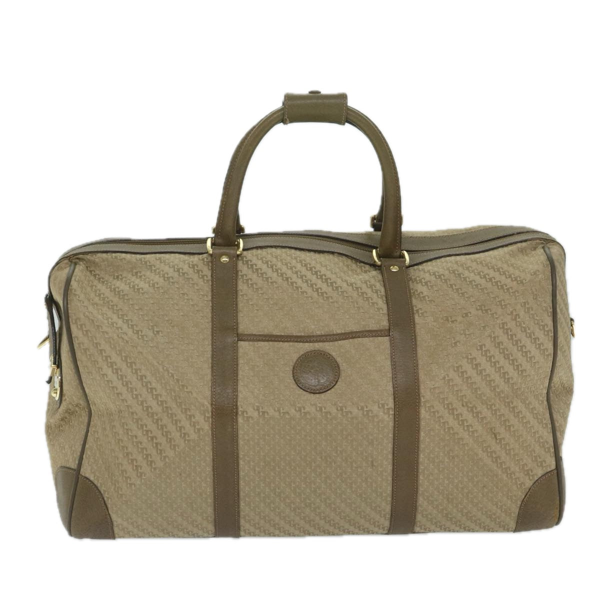 GUCCI Boston Bag Canvas Beige 012 123 3604 ar10892
