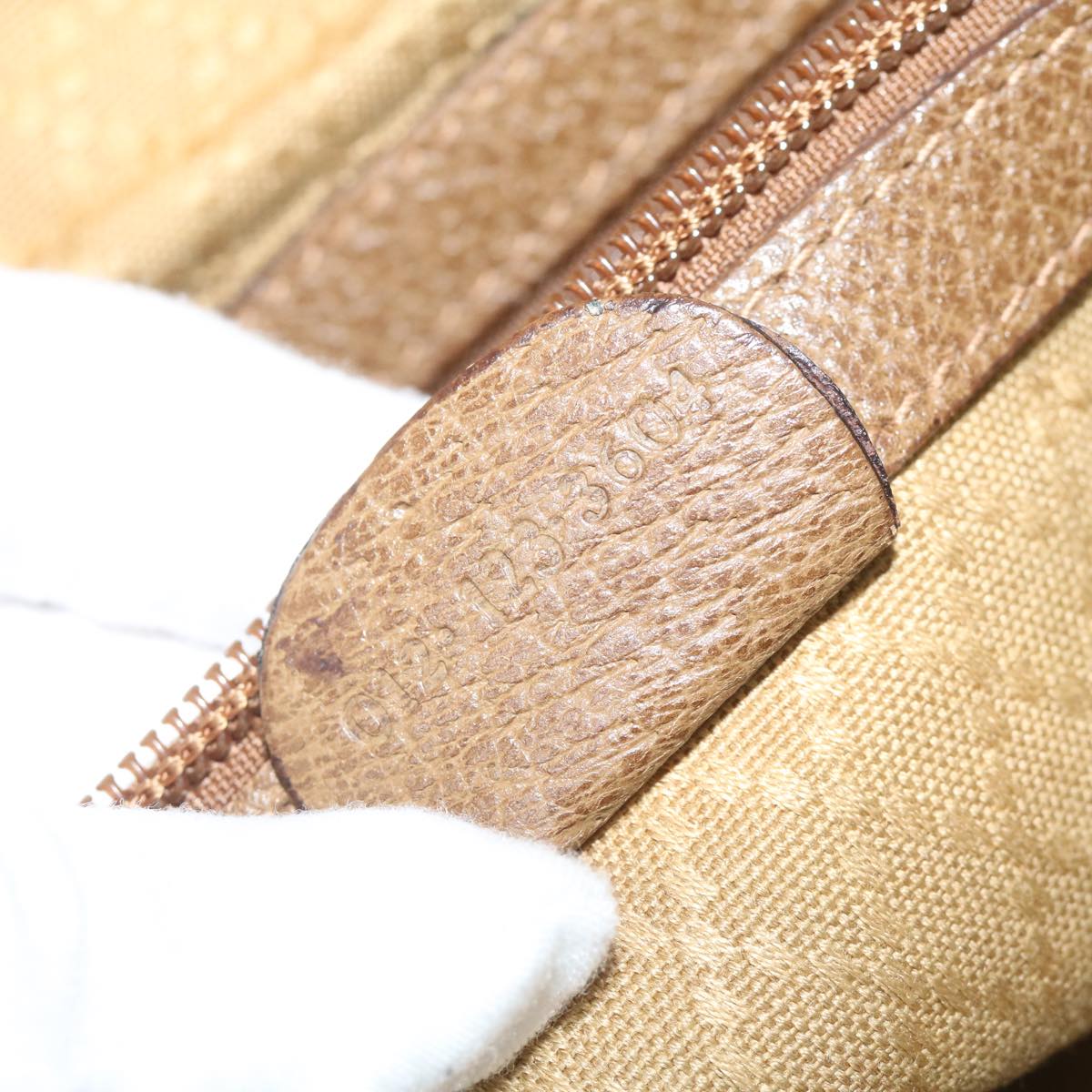 GUCCI Boston Bag Canvas Beige 012 123 3604 ar10892