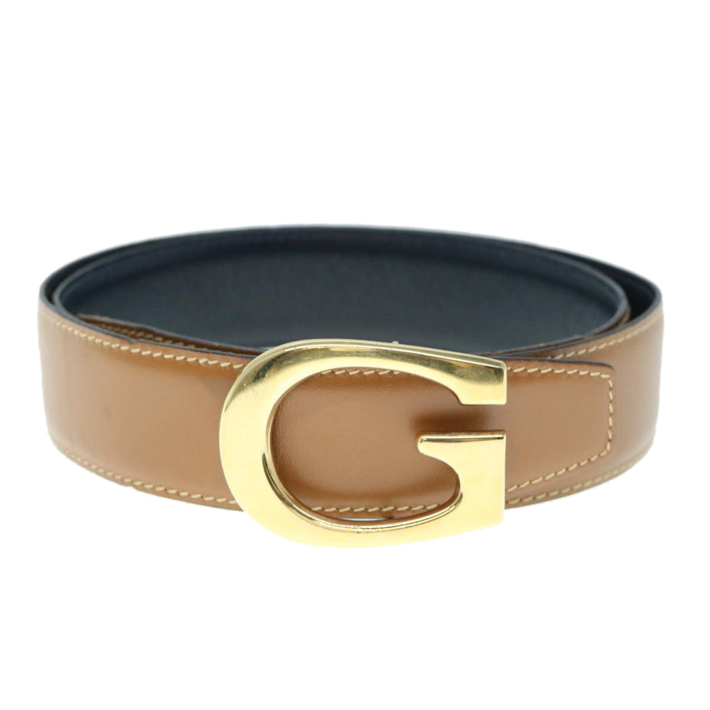 GUCCI Belt Leather 29.1""-31.1"" Brown ar10893