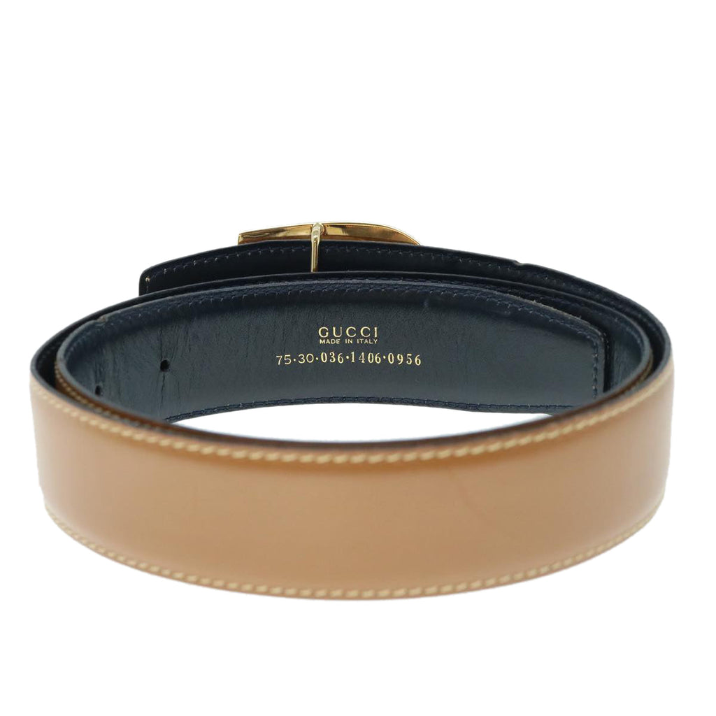 GUCCI Belt Leather 29.1""-31.1"" Brown ar10893