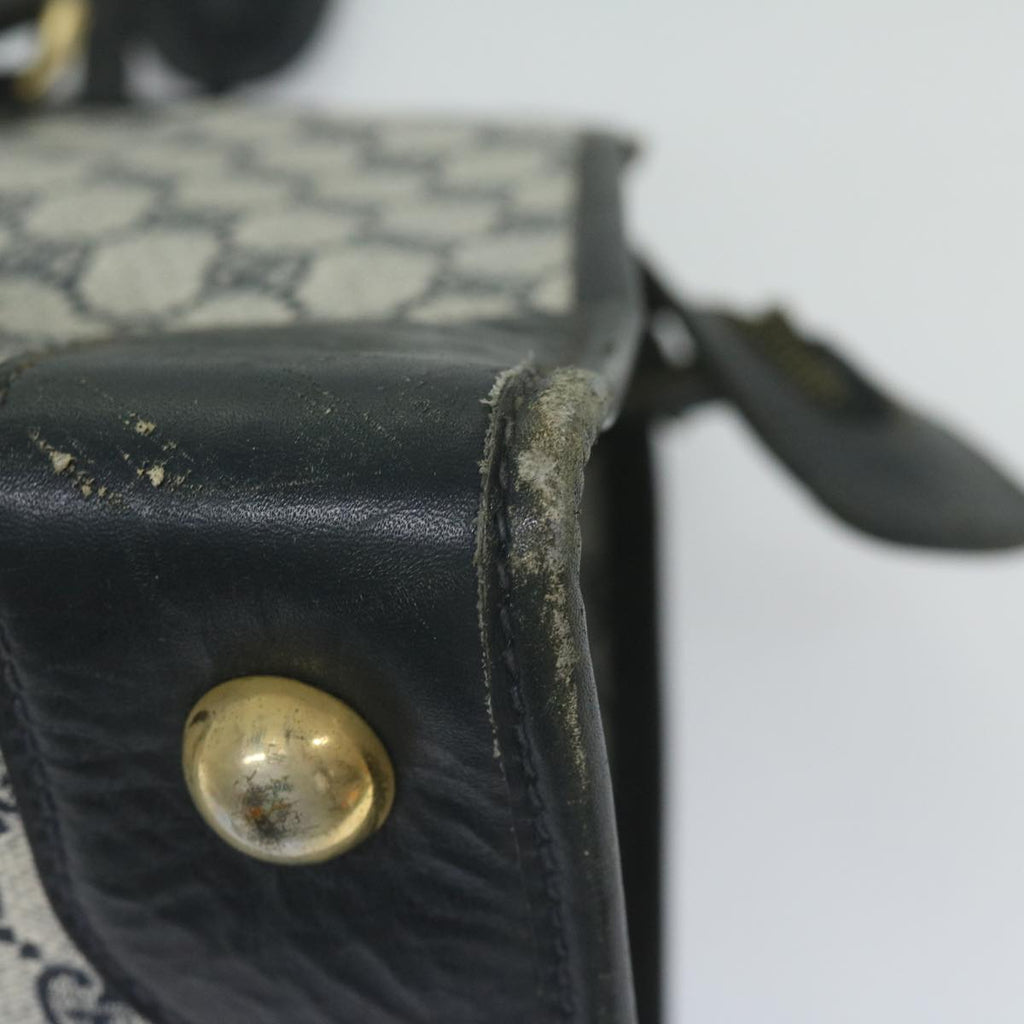 GUCCI GG Supreme Boston Bag PVC Leather Navy ar10943