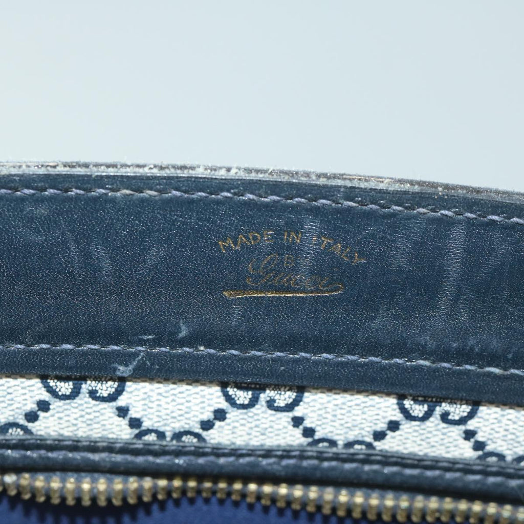 GUCCI GG Supreme Boston Bag PVC Leather Navy ar10943