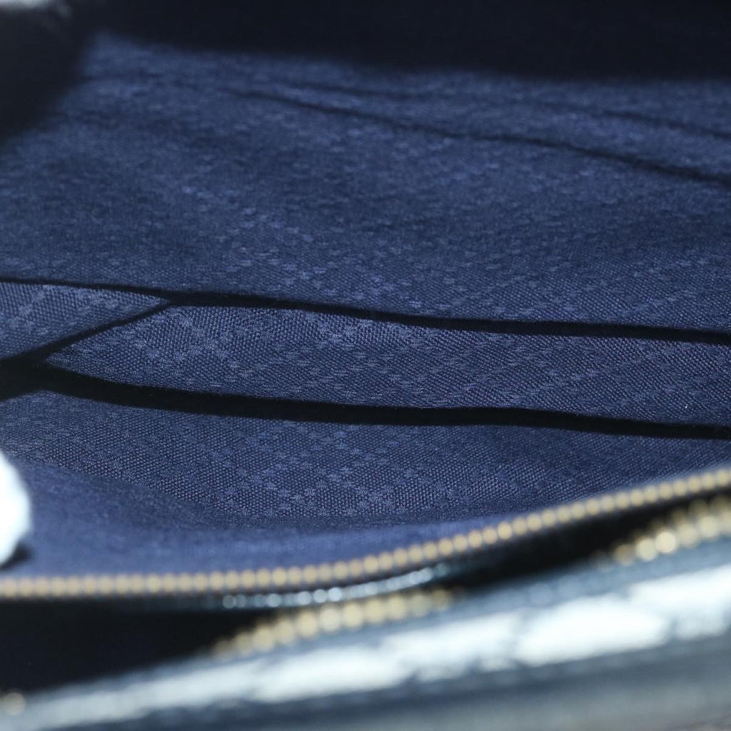 GUCCI GG Supreme Boston Bag PVC Leather Navy ar10943