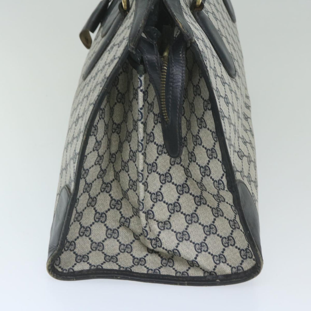 GUCCI GG Supreme Boston Bag PVC Leather Navy ar10943