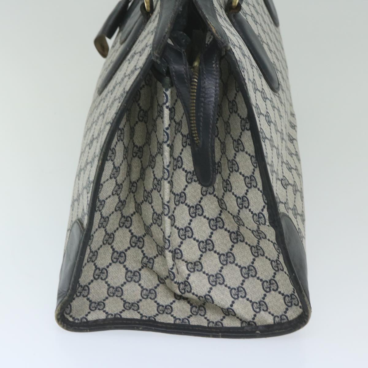 GUCCI GG Supreme Boston Bag PVC Leather Navy ar10943