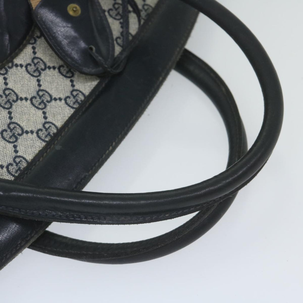 GUCCI GG Supreme Boston Bag PVC Leather Navy ar10943