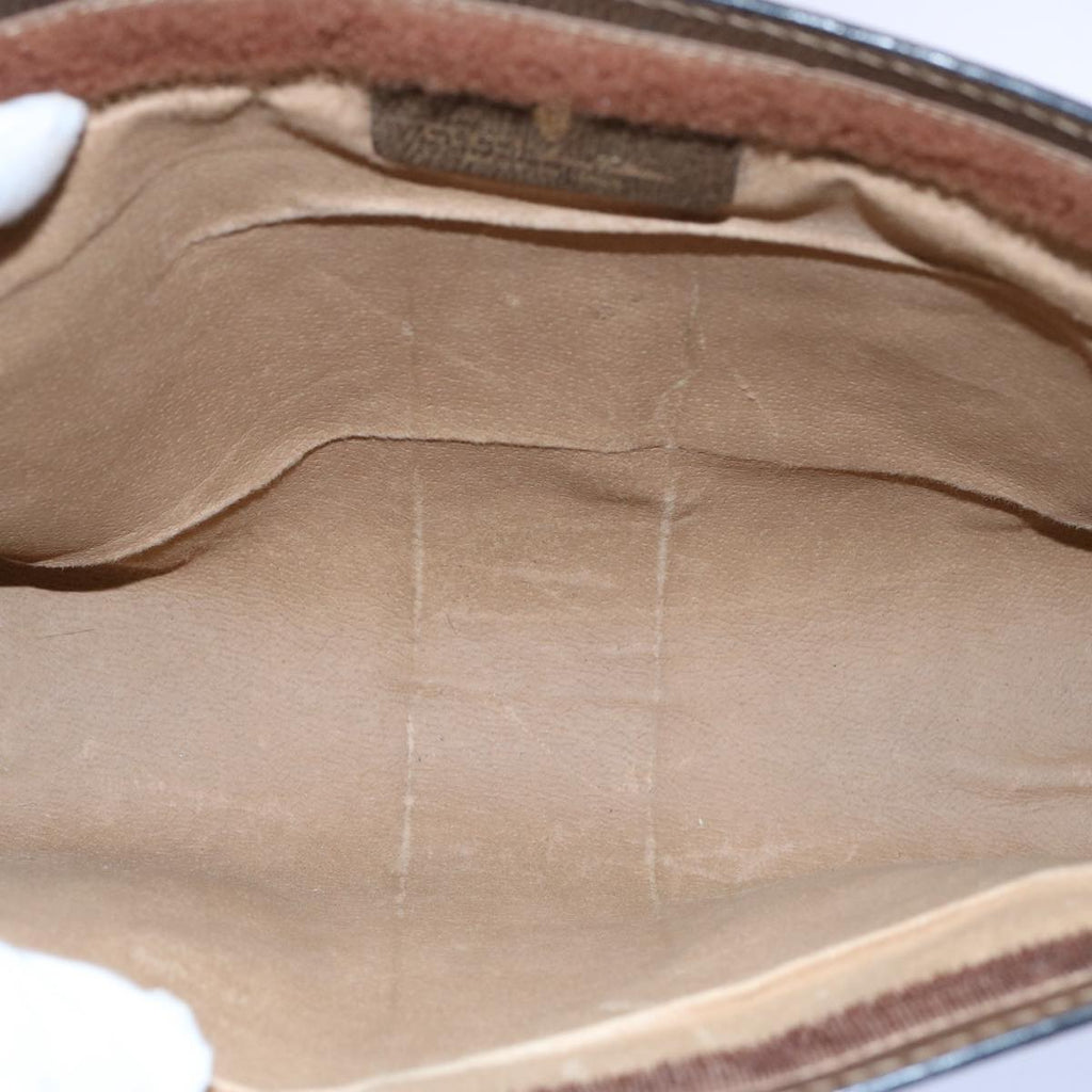 GUCCI GG Supreme Web Sherry Line Clutch Bag Beige Red 001.014.2125 ar10999