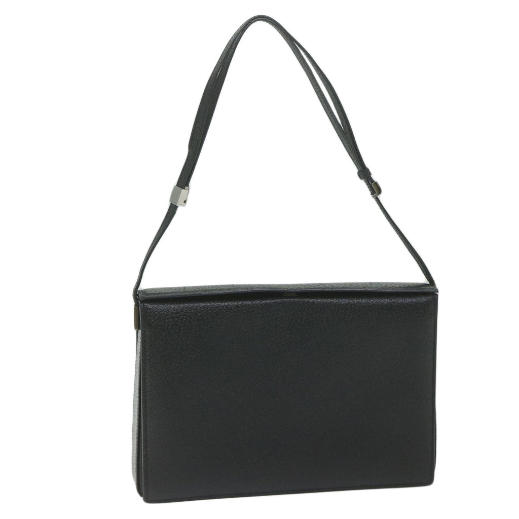 GUCCI Shoulder Bag Leather Black ar11004