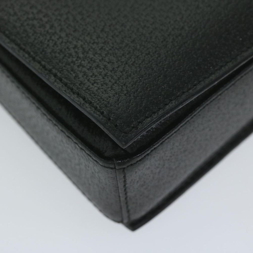 GUCCI Shoulder Bag Leather Black ar11004