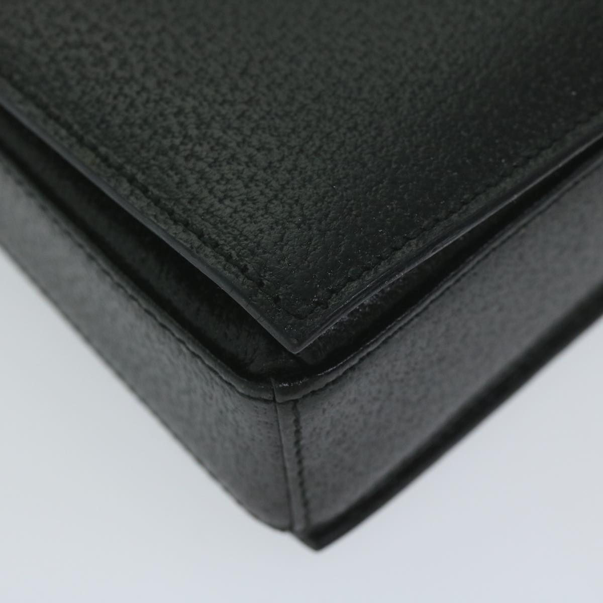 GUCCI Shoulder Bag Leather Black ar11004