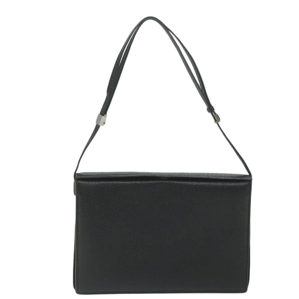 GUCCI Shoulder Bag Leather Black ar11004
