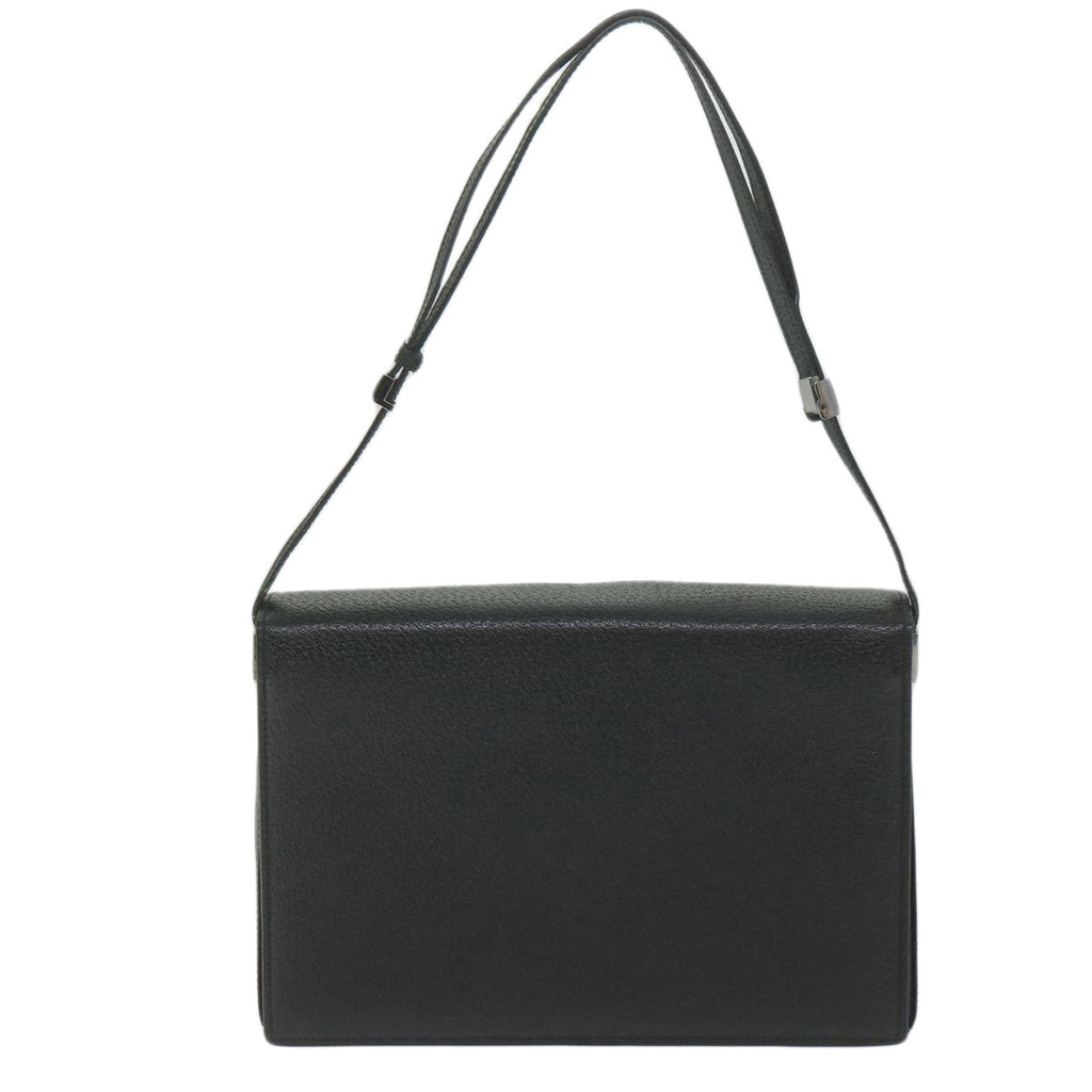 GUCCI Shoulder Bag Leather Black ar11004