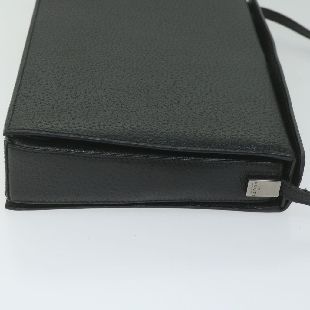 GUCCI Shoulder Bag Leather Black ar11004